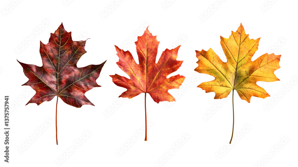 Autumn Leaves Set of Three Different Poses on Transparent Background for Fall Decor, Nature Branding, or Seasonal Marketing Autumn Leaves Set of Three Different Poses on Transparent Background for Fall Decor, Nature Branding, or Seasonal Marketing