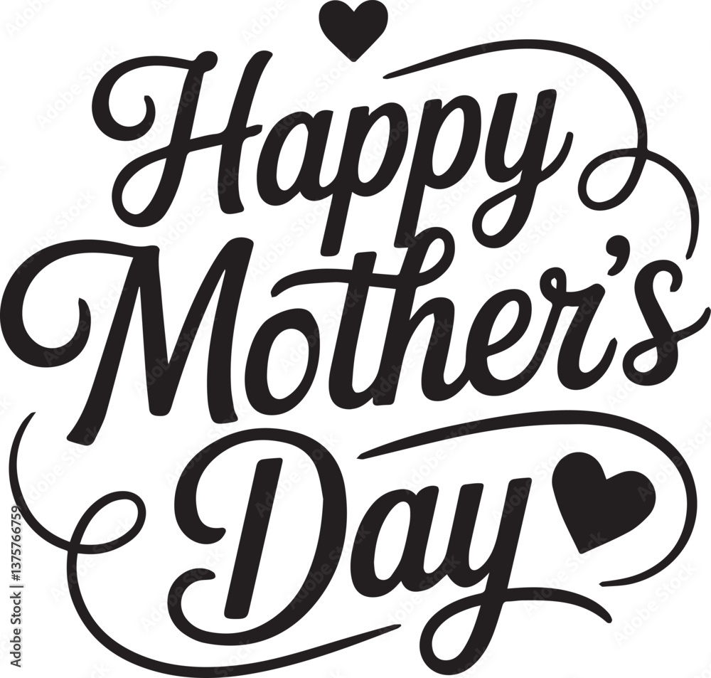 Obraz premium happy mothers day vector design