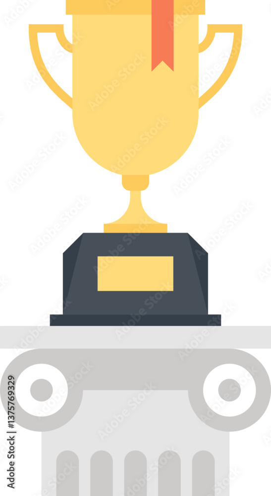 Trophy Cup flat web icon concept Trophy Cup flat web icon concept