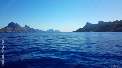 Open ocean. Great for copying space.