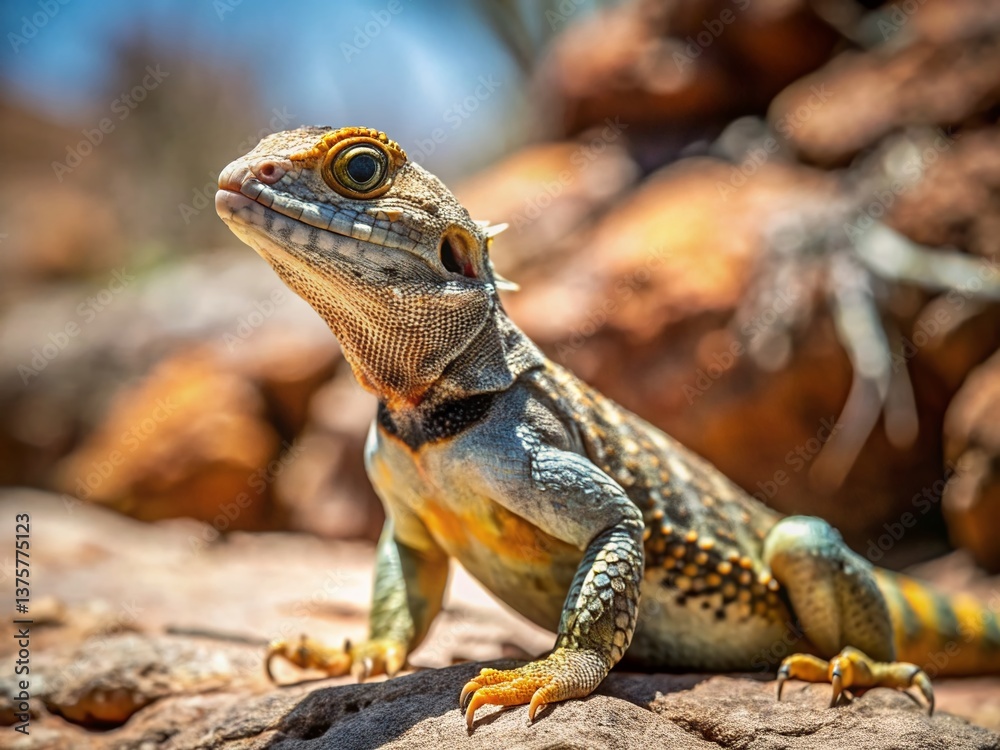Juvenile Common Collared Lizard (Crotaphytus collaris) Candid Close-Up Juvenile Common Collared Lizard (Crotaphytus collaris) Candid Close-Up