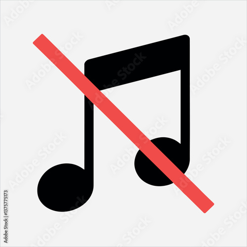 No music sign