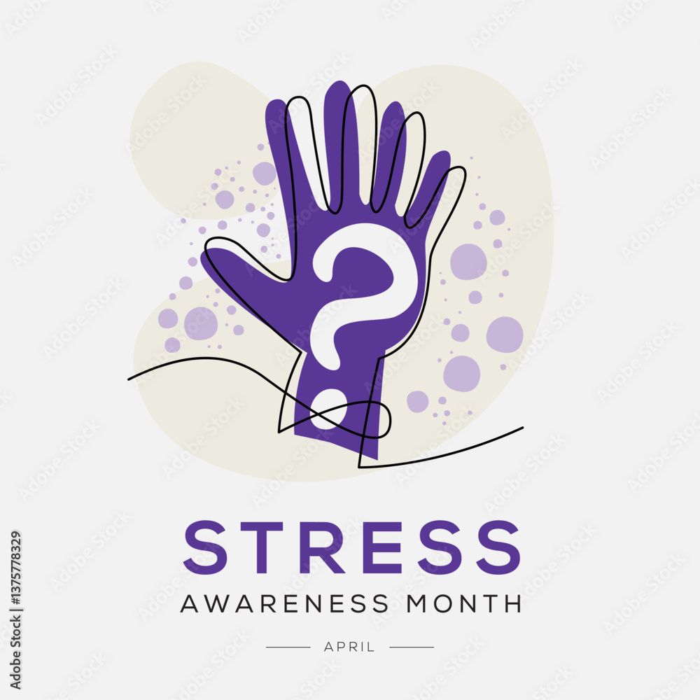 Fototapeta premium Stress Awareness Month, held on April.