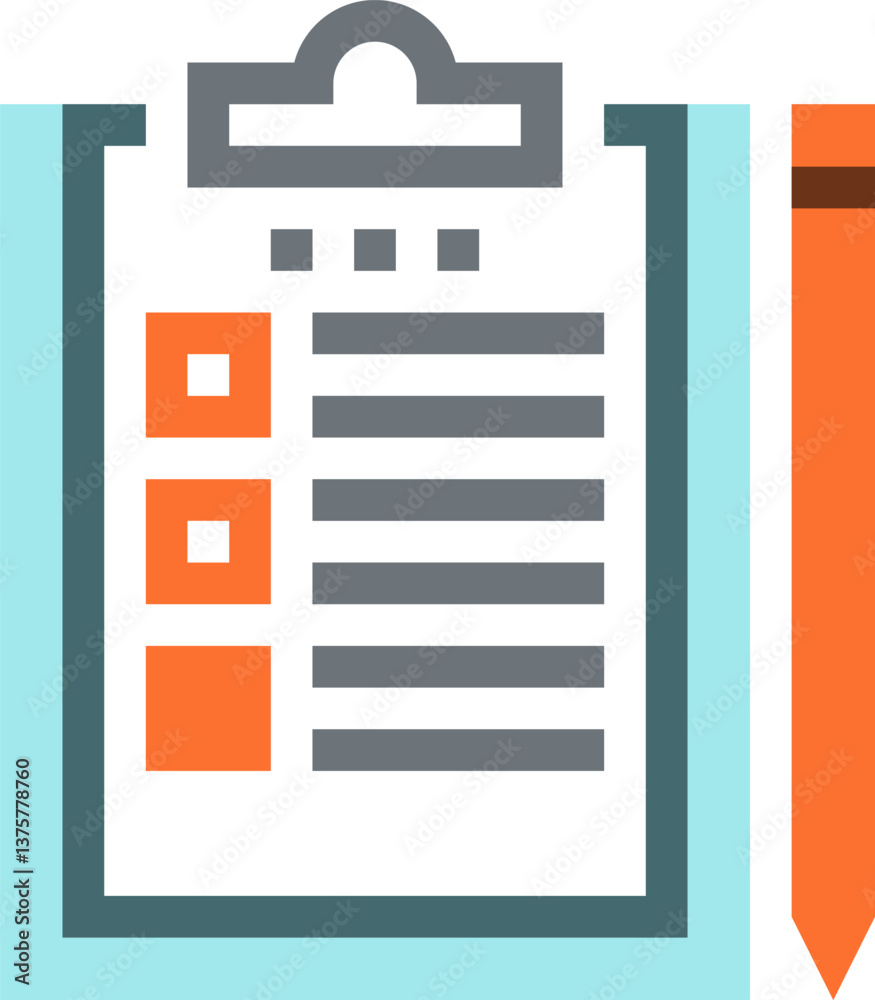 clipboard flat line web icon concept clipboard flat line web icon concept