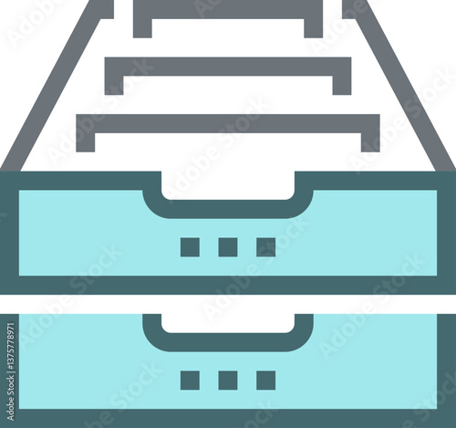 archives flat line web icon concept