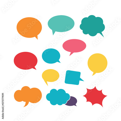 speech, bubble, talk, cloud, vector, icon, set, chat, speak, communication, cartoon, balloon, illustration, bubbles, sign, design, comic, dialog, message, symbol, text, think, speech bubbles, box icon