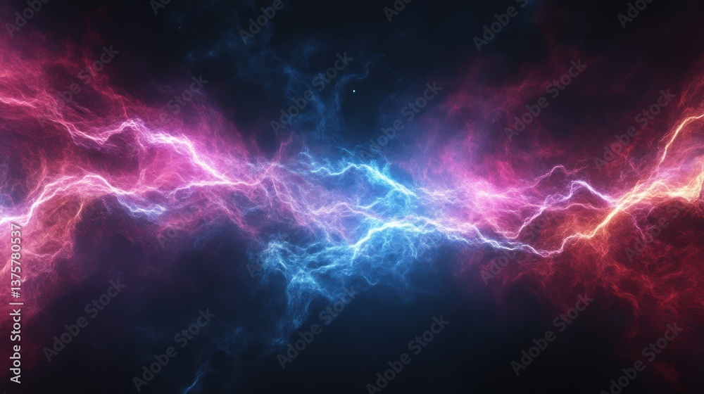 Abstract lightning energy in vibrant pink and blue colors Abstract lightning energy in vibrant pink and blue colors