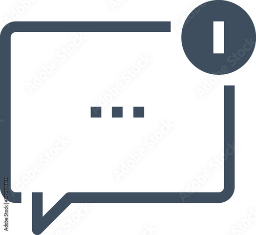 inbox message flat line web icon concept