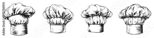 Classic chef hats in various styles showcasing culinary artistry and tradition in cooking