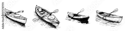 Various kayak designs on water showcasing outdoor adventure options for enthusiasts and beginners alike