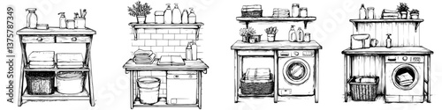 Stylish and functional home laundry and utility areas designed for efficient household chores