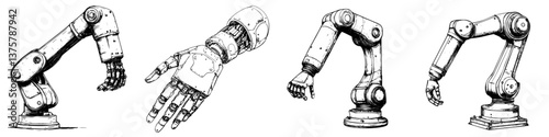 Robot arms display variety of designs and functionalities in innovative technology exhibit