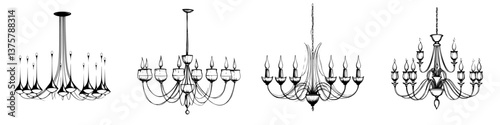 Elegant chandelier designs showcasing intricate artistry in various styles suitable for interior decor