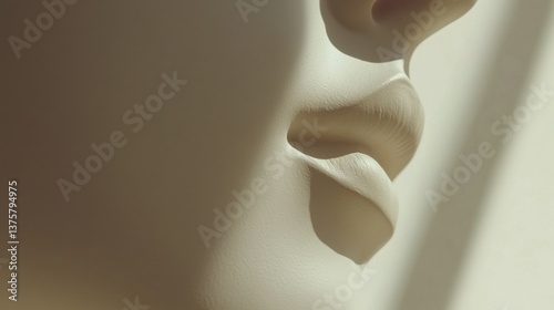 Close up Portrait of a Woman's Face, Soft Lighting and Neutral Tones