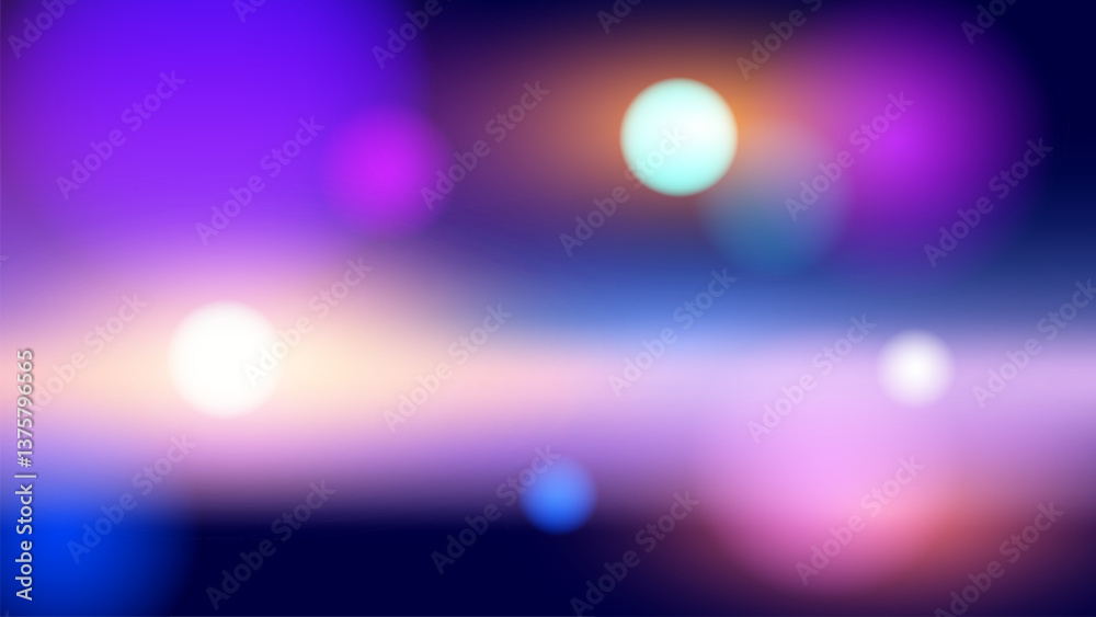 Space abstract background. Purple-blue blurred background with bokeh effect Space abstract background. Purple-blue blurred background with bokeh effect