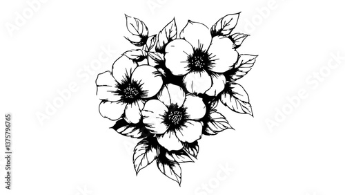 Magic Flowers: Relaxing Coloring Pages for Adults and Teens" w stylu vintage