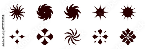 Vector set of logo design templates and graphic elements, organic cosmetics, floral illustration in simple linear hand drawn style, plants and flowers, natural products emblems