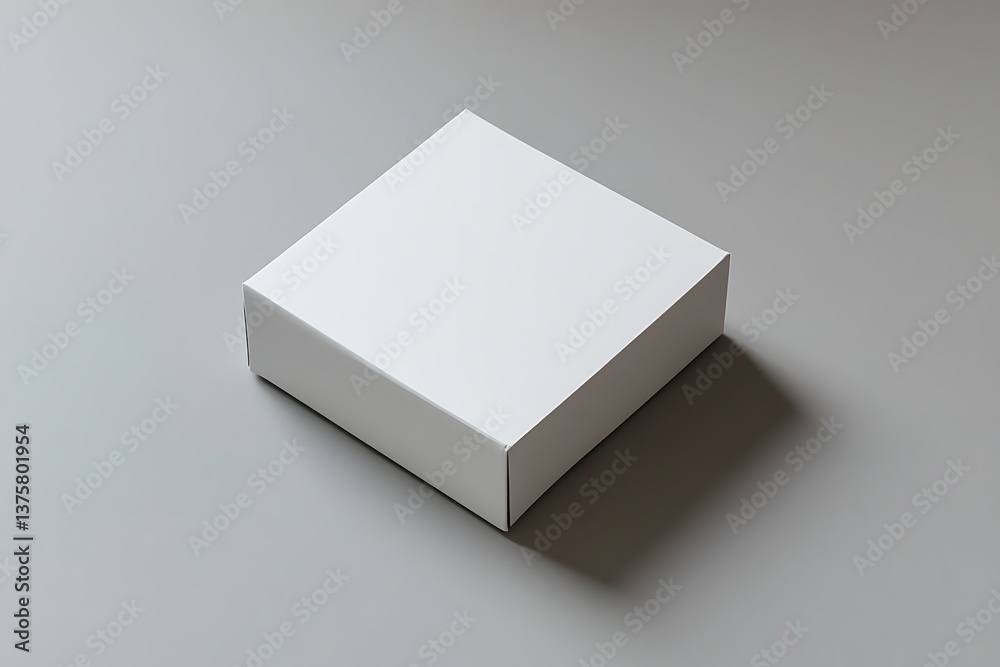 Minimalist Presentation White Box Packaging Mockup on a Neutral Background Minimalist Presentation White Box Packaging Mockup on a Neutral Background