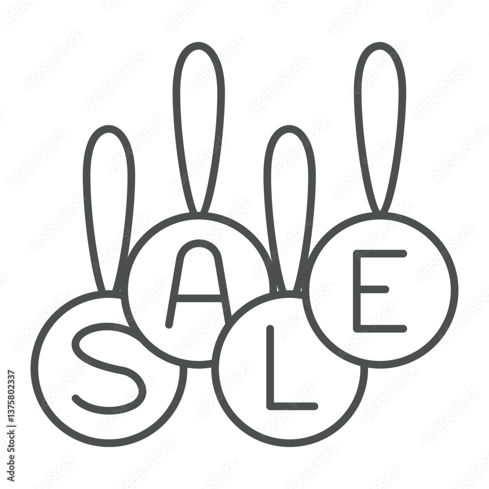 Christmas tree ball toys with letter thin line icon, black friday concept. Vector graphics. Winter sale decoration, shopping sign on white background, outline style icon for mobile or web design. Christmas tree ball toys with letter thin line icon, black friday concept. Vector graphics. Winter sale decoration, shopping sign on white background, outline style icon for mobile or web design.