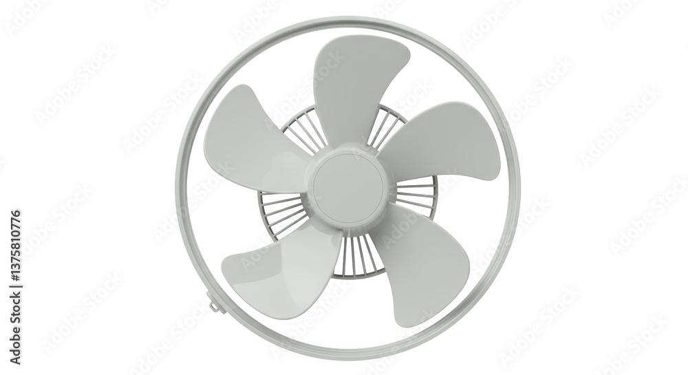 Obraz premium Isolated White Ceiling Fan