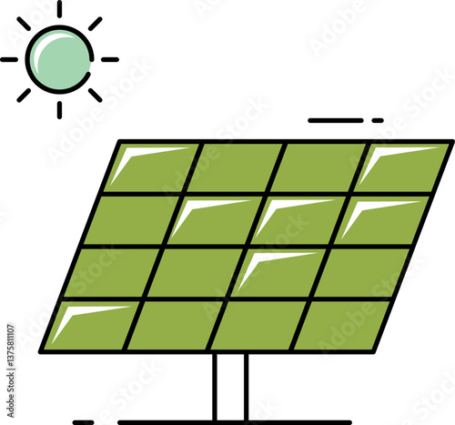 solar energy Illustration on a white background