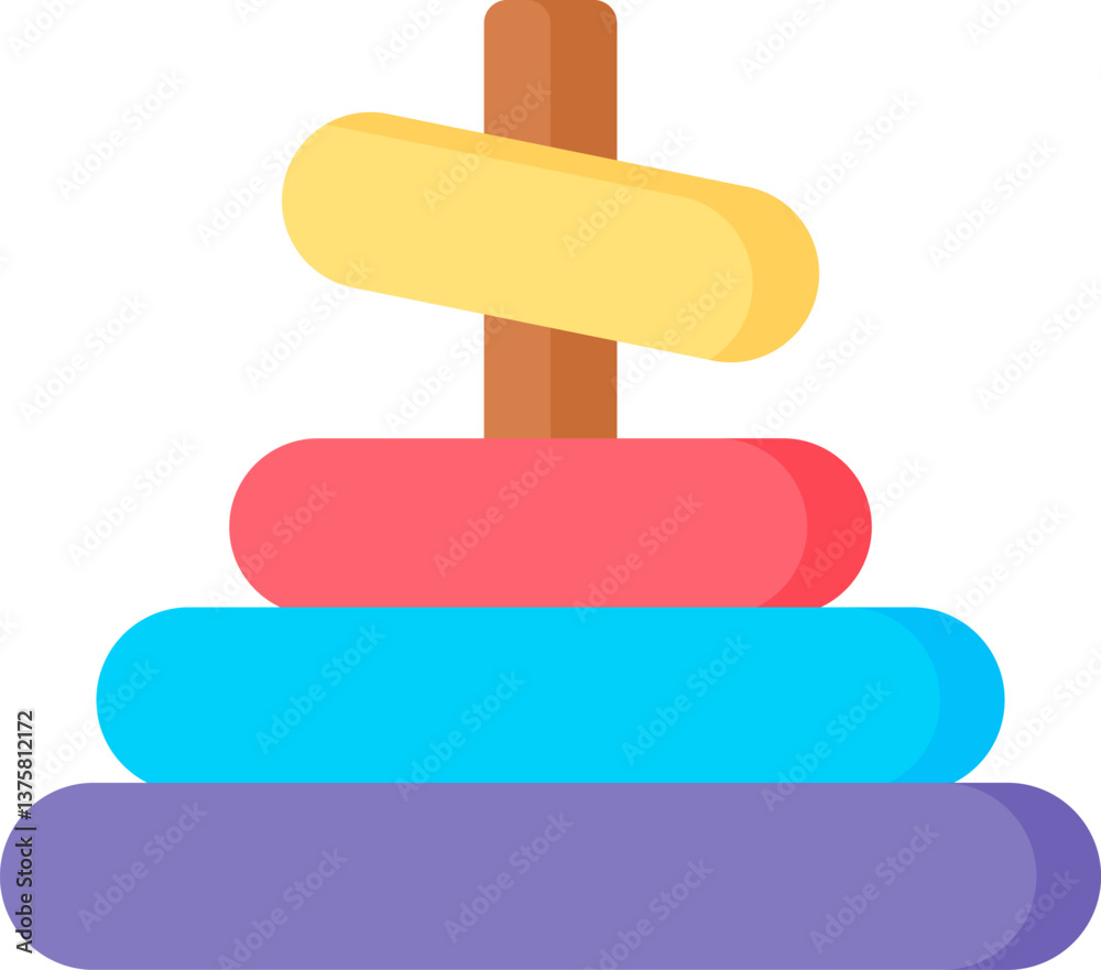 stacking rings Illustration on a white background stacking rings Illustration on a white background