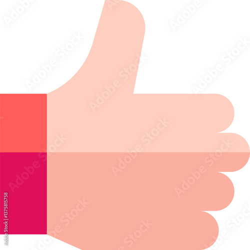 thumbs up Illustration on a white background
