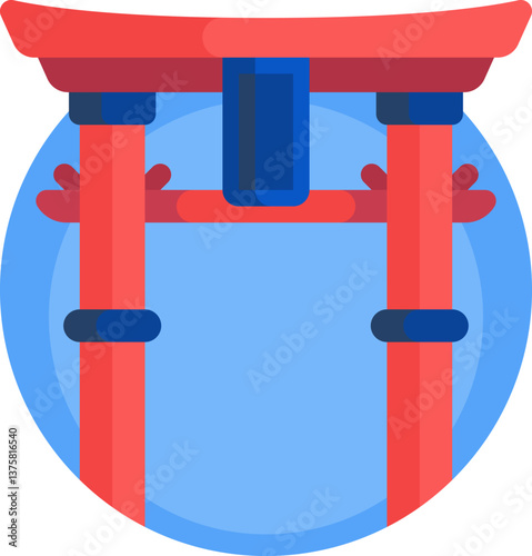 torii gate Illustration on a white background