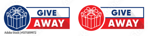 Giveaway Gift Box Icon Free Promotion Contest Reward Banner