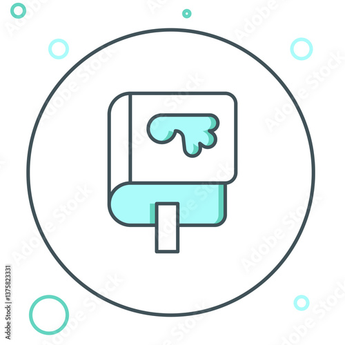 Line Viking book icon isolated on white background. Colorful outline concept. Vector