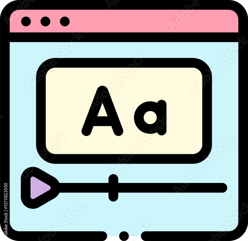 video lesson Illustration on a white background