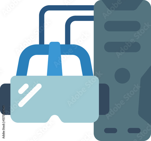 virtual reality Illustration on a white background