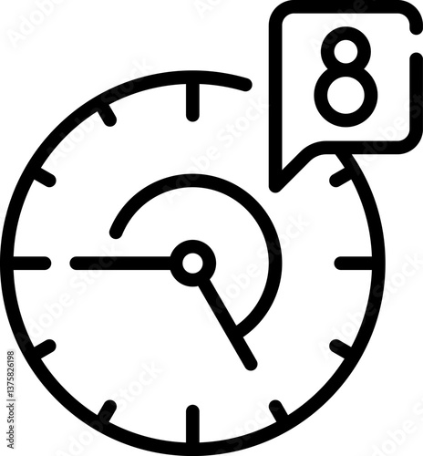 working hours Illustration on a white background