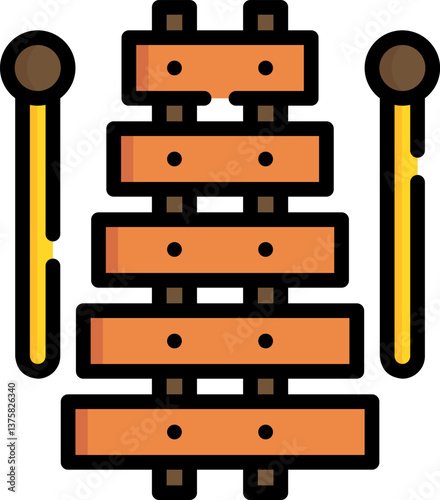 xylophone Illustration on a white background