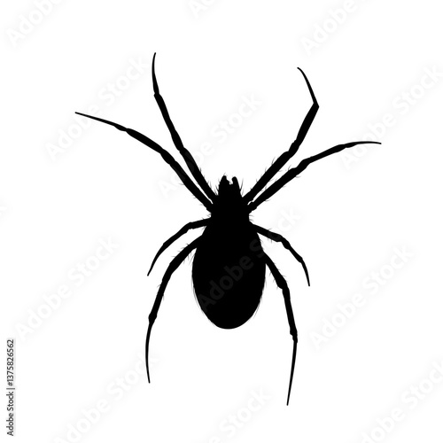 Spider silhouette - vector illustration.
