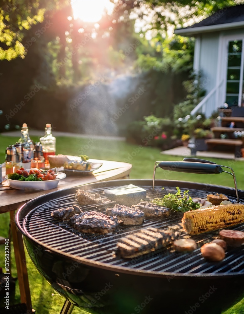 Backyard BBQ Bliss, Grilling Delights on a Summer Day Backyard BBQ Bliss, Grilling Delights on a Summer Day