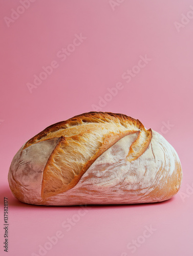 A lye bread, delicious, solid color background, 