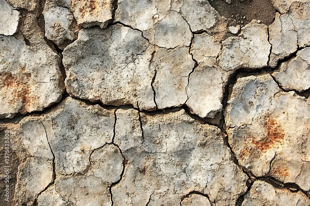 The cracked and weathered surface of parched and dry earth The cracked and weathered surface of parched and dry earth