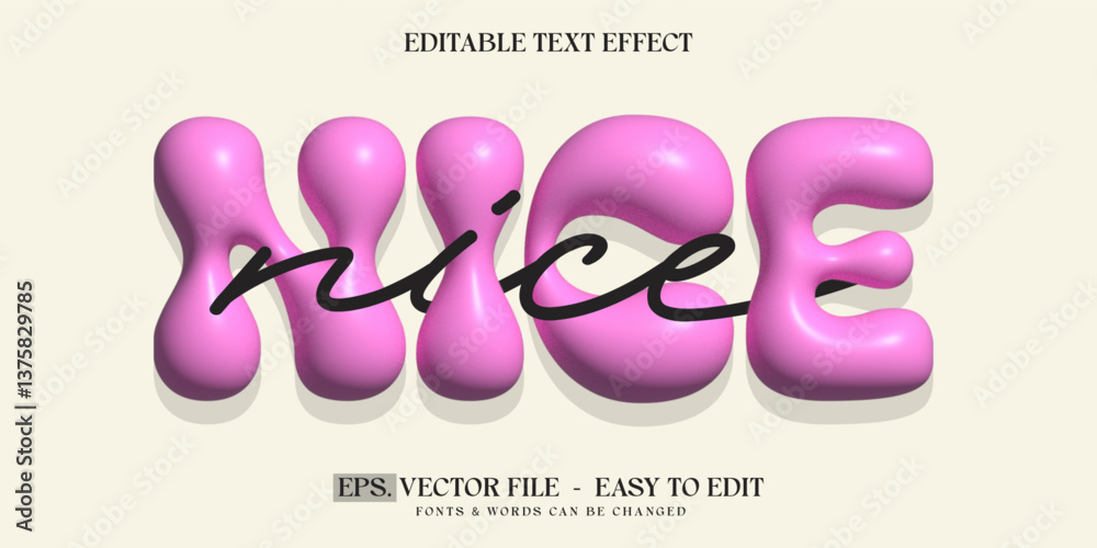 3d inflated text effect