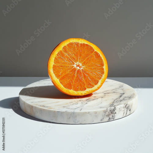 a citrus, pure white background, 