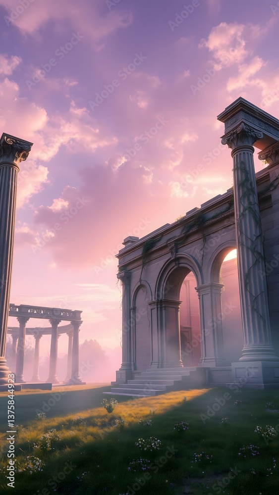 Fototapeta premium Twilight Colonnade of Hope