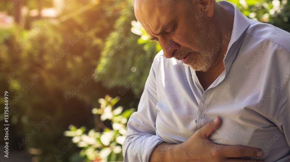 Fototapeta premium Heart Attack: Recognizing Symptoms, Understanding Risks, and Seizing the Golden Rescue Time