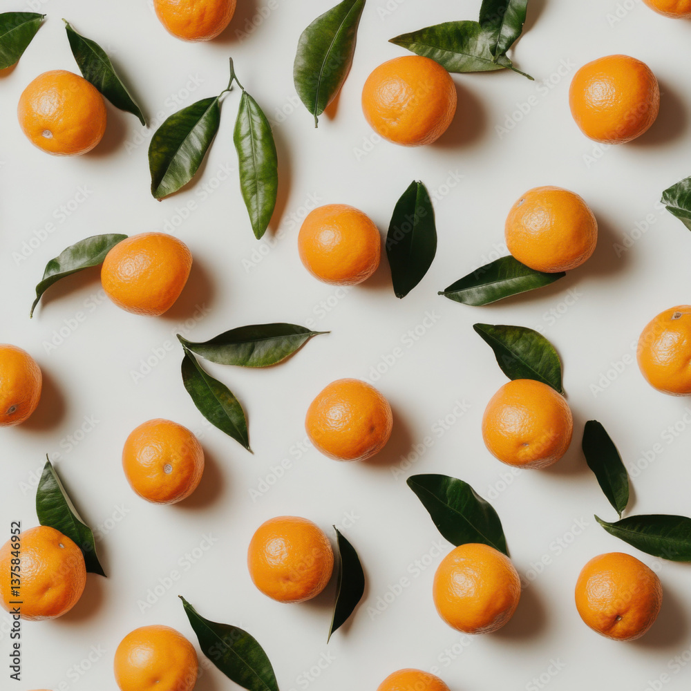 Obraz premium Tangerines on white background 