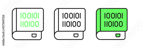 Set line Books about programming icon isolated on white background. Programming language concept. PHP, CSS, XML, HTML, Javascript learning. Vector