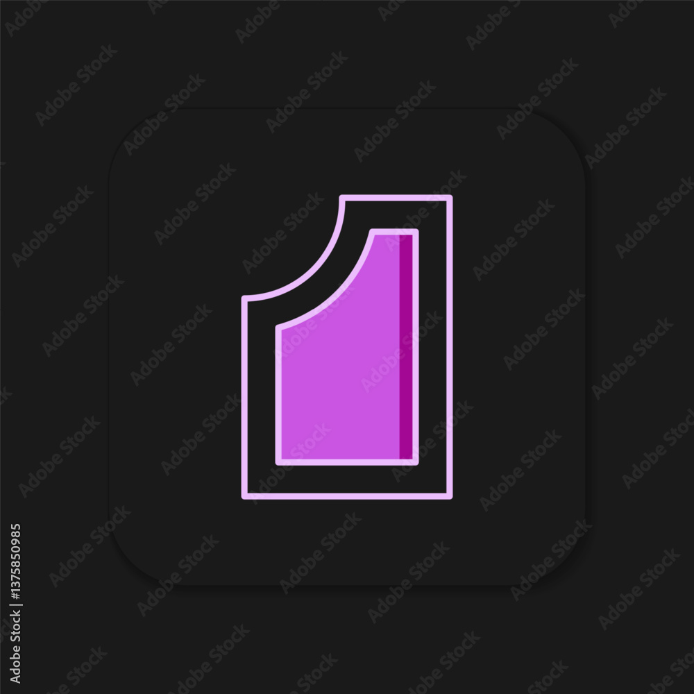 Filled outline Sewing pattern icon isolated on black background. Markings for sewing. Flat filled outline style with shadow. Vector