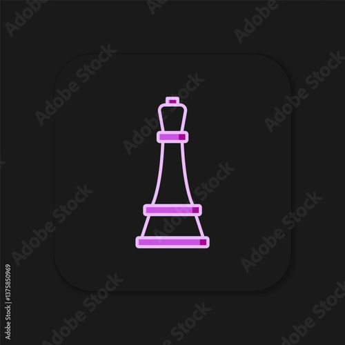 Obraz na płótnie Filled outline Chess icon isolated on black background. Business strategy. Game, management, finance. Flat filled outline style with shadow. Vector w salonie