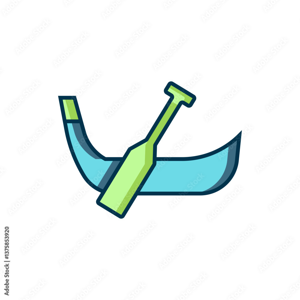 Filled outline Gondola boat italy venice icon isolated on white background. Tourism rowing transport romantic. Flat filled outline style with shadow. Vector