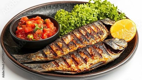 Grilled chambo fish delight malawi food photography vibrant kitchen close-up culinary experience