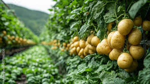 Potatoes cultivation with aeroponic system