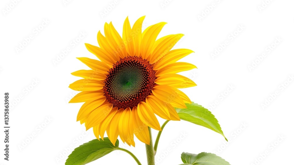 Obraz premium Golden Sunflower PNG for Design Projects